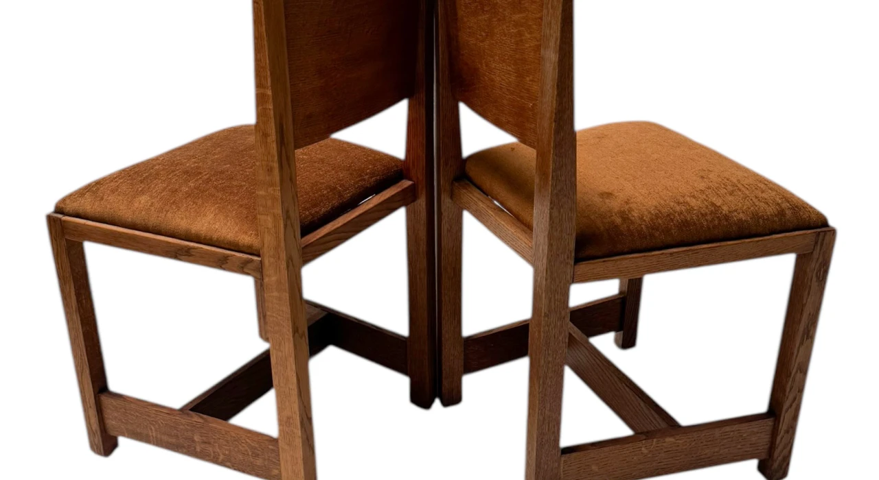 Two Art Deco Modernist Side Chairs by Hendrik Wouda for Pander, 1924